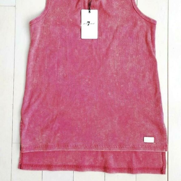 7 FOR  ALL MANKIND Girls Ribbedd Tank Top Washed - Picture 2 of 2